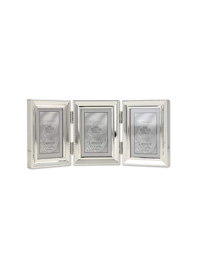 Lawrence Frames Lawrence Frames - 11623T Lawrence Metals Frame, 2.5x3.5 Triple, Silver  - Image 1