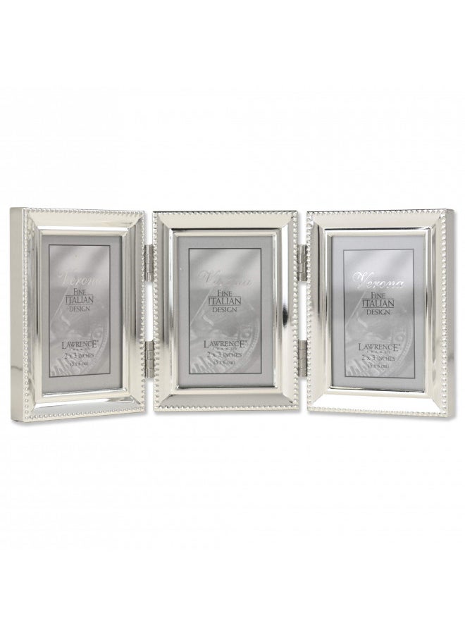 Lawrence Frames Lawrence Frames - 11623T Lawrence Metals Frame, 2.5x3.5 Triple, Silver  - Image 2