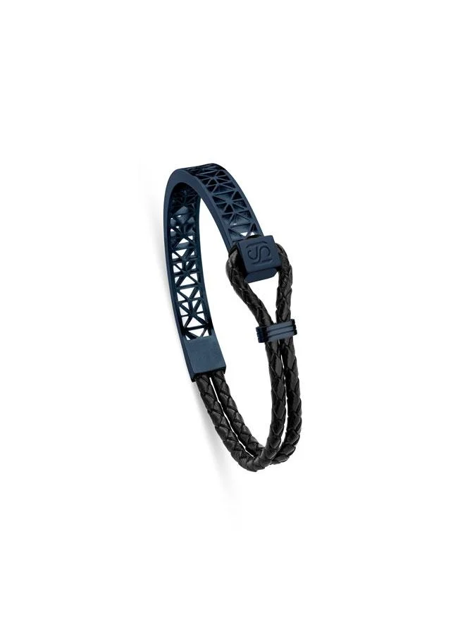 Saint Honore Paris Champ De Mars Braided Leather Bracelet for Men