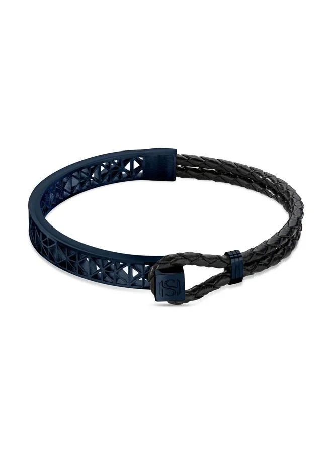 Saint Honore Paris Champ De Mars Braided Leather Bracelet for Men