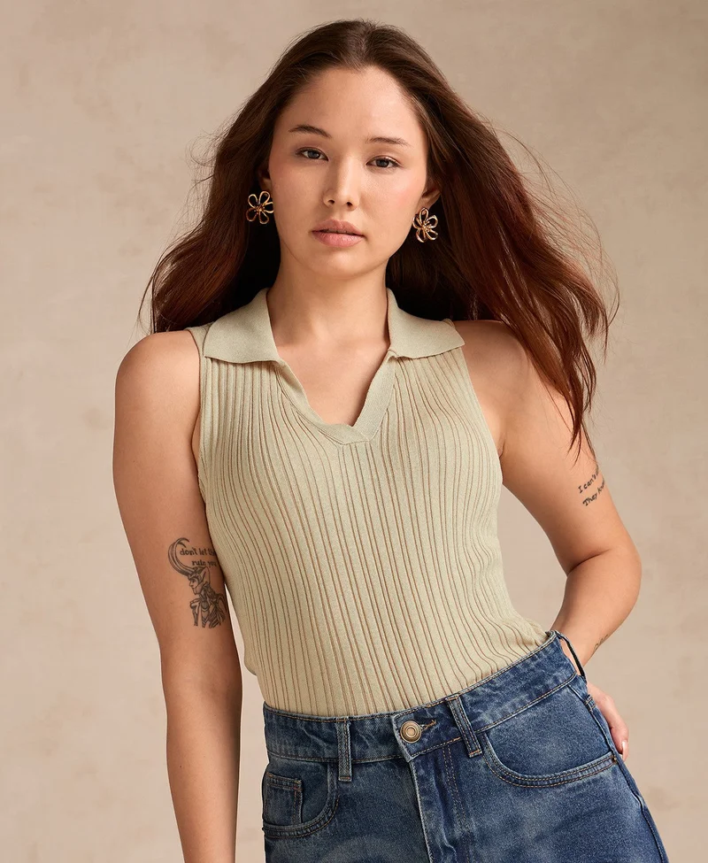 أوجيدر بيج بولو تانك محبوك مسطح