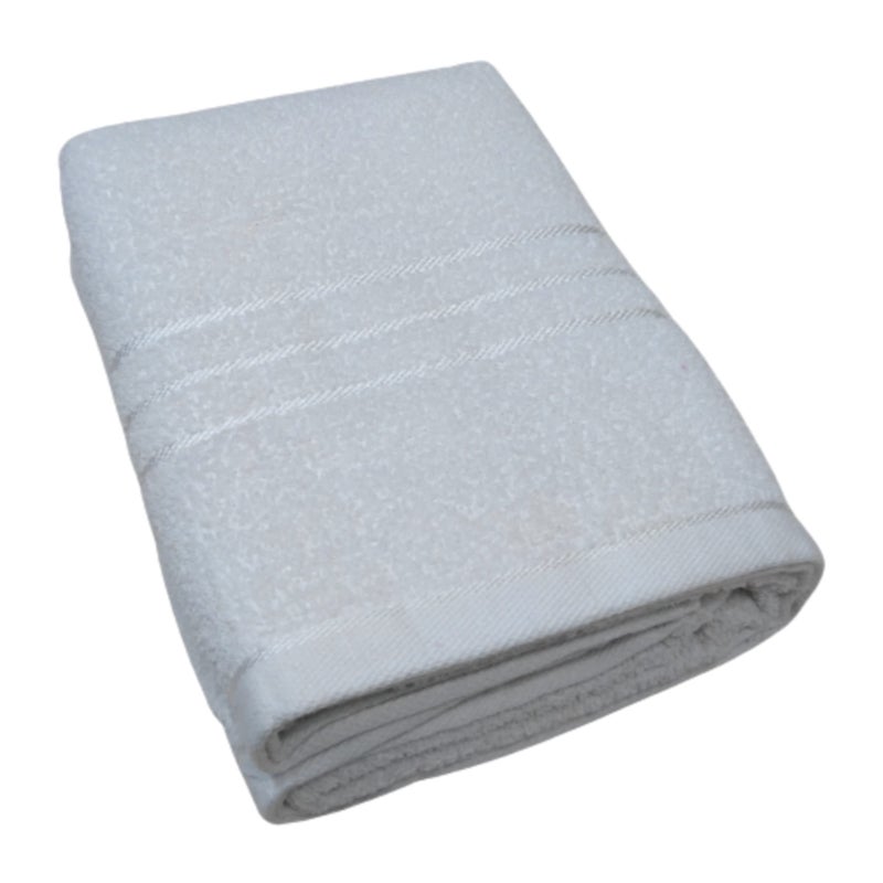 TRUEVELLI 100% Cotton Bath Towel 450 GSM (Size:Length:59 Inch X 150 CM,Width:29 Inch X 74 CM) (Pack of 1 Piece) Colour: White - Image 2