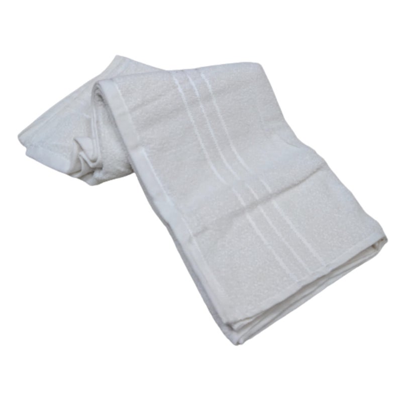 TRUEVELLI 100% Cotton Bath Towel 450 GSM (Size:Length:59 Inch X 150 CM,Width:29 Inch X 74 CM) (Pack of 1 Piece) Colour: White - Image 3