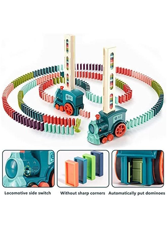Beauenty - Domino Train Toy With 160 Colorful Blocks And Simulated Train Sound - Image 1