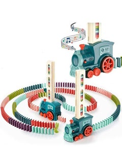 Domino Train Toy With 160 Colorful Blocks And Simulated Train Sound