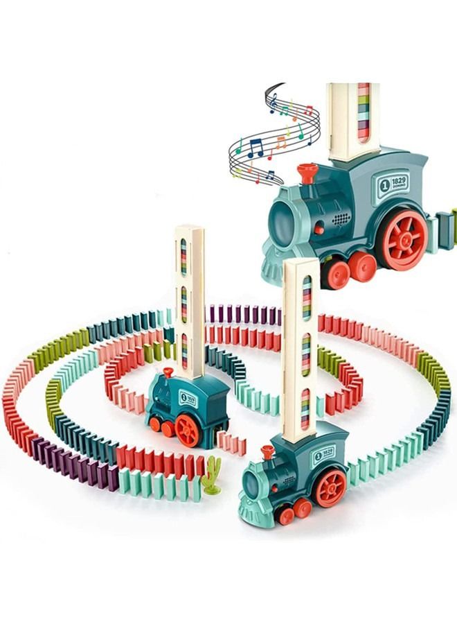 Beauenty - Domino Train Toy With 160 Colorful Blocks And Simulated Train Sound - Image 1