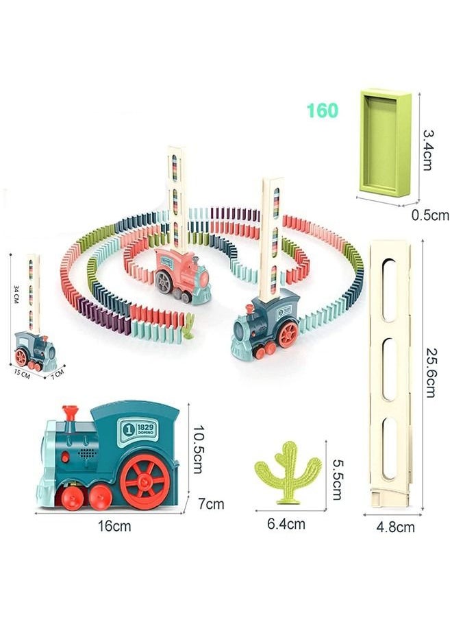 Beauenty - Domino Train Toy With 160 Colorful Blocks And Simulated Train Sound - Image 1