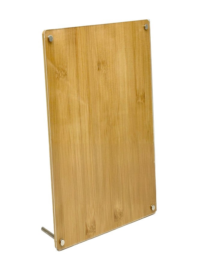 Bamboo Bam & Boo - Natural Bamboo Picture Frame & Bulletin Memo Board - Tabletop & Desk (8 x 10 in) - Image 1