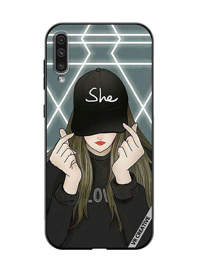 VR CREATIVE Protective Case Cover For Samsung Galaxy A70/A70s She On Cap Design Multicolour - Image 1
