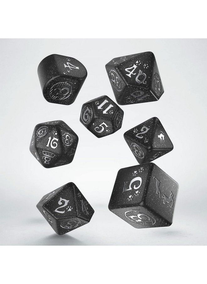 Q WORKSHOP - Cats Modern Dice Set Waffle - Image 1