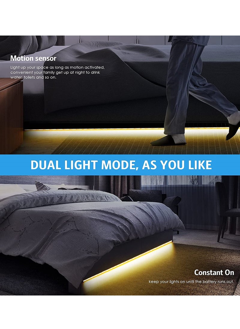 SYOSI إضاءة تحت الخزانات LED مع مستشعر حركة 98 قدم سرير سلالم خزانة ضوء شريط مقاوم للماء DC 12V تعمل مع الحركة LED مقاوم للماء ضوء شريط ليلي دافئ أبيض 3M  - Image 3