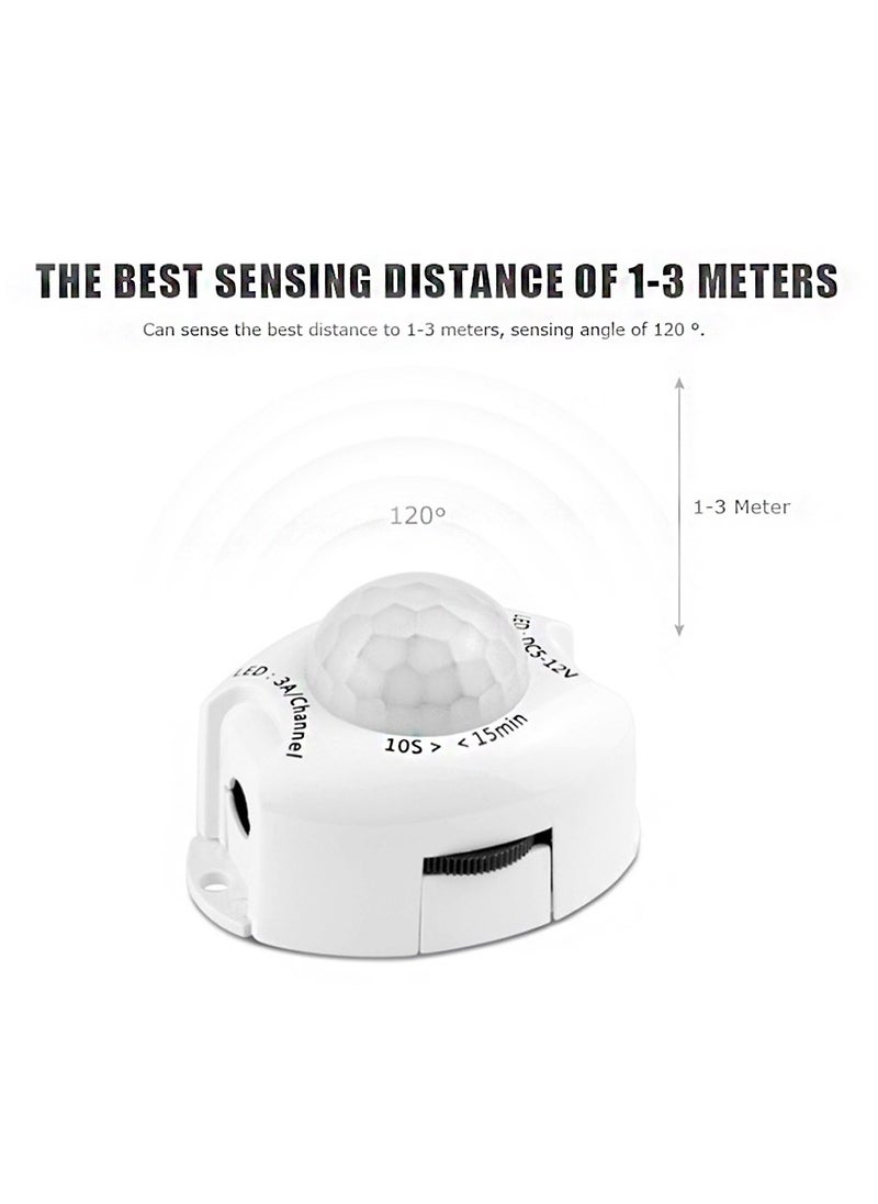 SYOSI إضاءة تحت الخزانات LED مع مستشعر حركة 98 قدم سرير سلالم خزانة ضوء شريط مقاوم للماء DC 12V تعمل مع الحركة LED مقاوم للماء ضوء شريط ليلي دافئ أبيض 3M  - Image 4