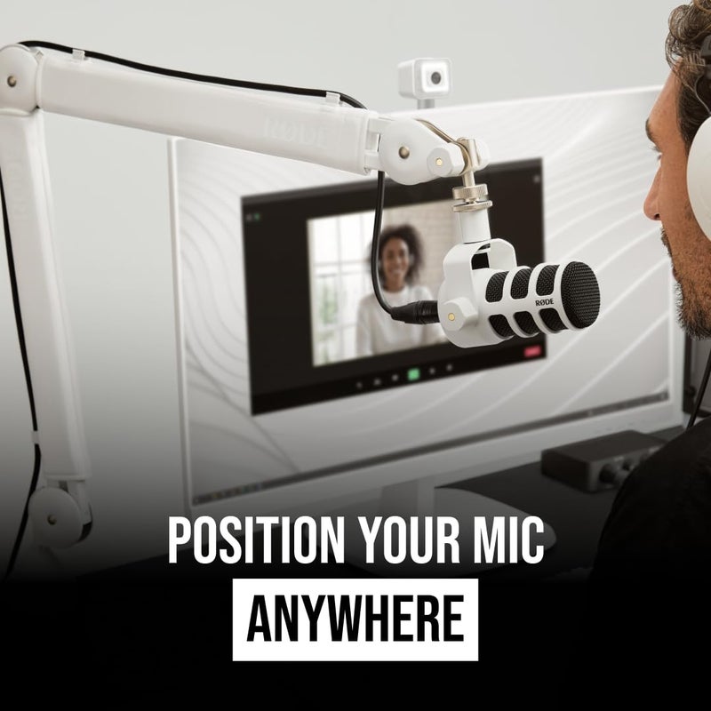 RODE RÃ˜DE PSA1+ Professional Studio Arm with Spring Damping and Cable Management (White) - Image 4