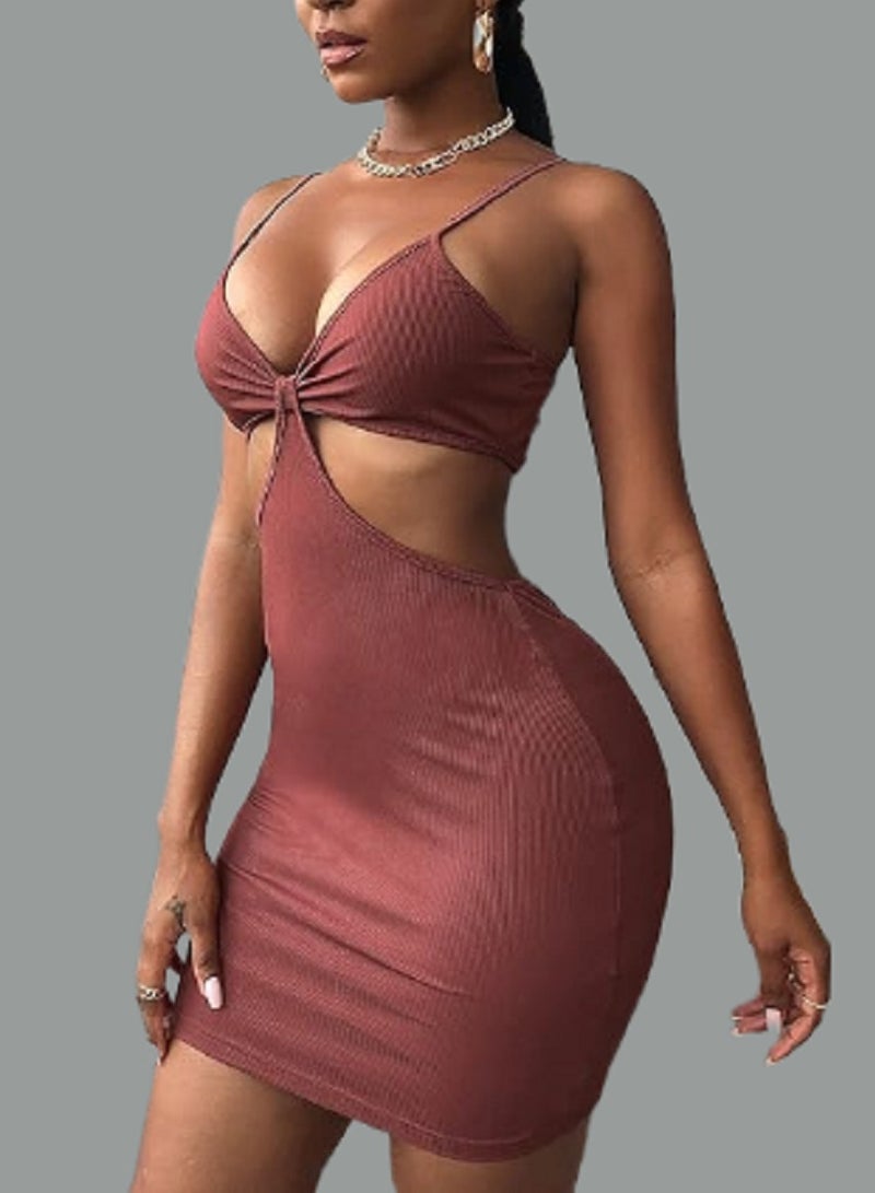 Cut Out Waist Cami Bodycon Dress for women's  - Image 4