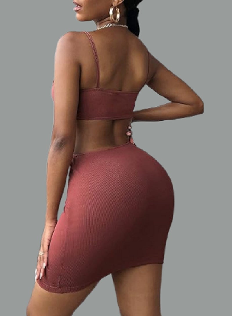 Cut Out Waist Cami Bodycon Dress for women's  - Image 5