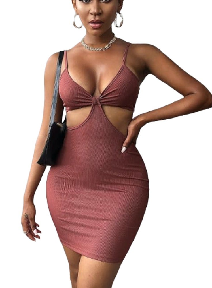 Cut Out Waist Cami Bodycon Dress for women's  - Image 1