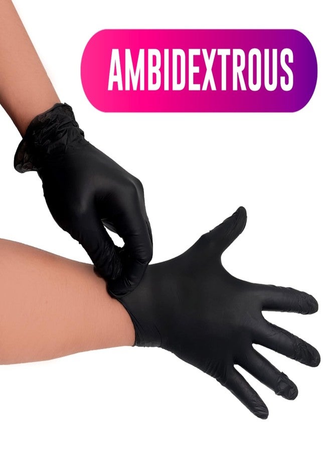 Colortrak Black Vinyl Gloves, Disposable, Latex-Free & Powder Free (200 Count) Single-Use for Chemical Processing - Image 4