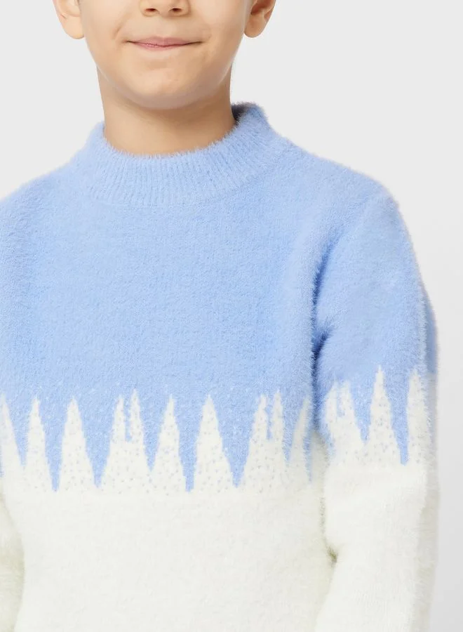 Pinata Boys Crew Neck Colorblock Sweater