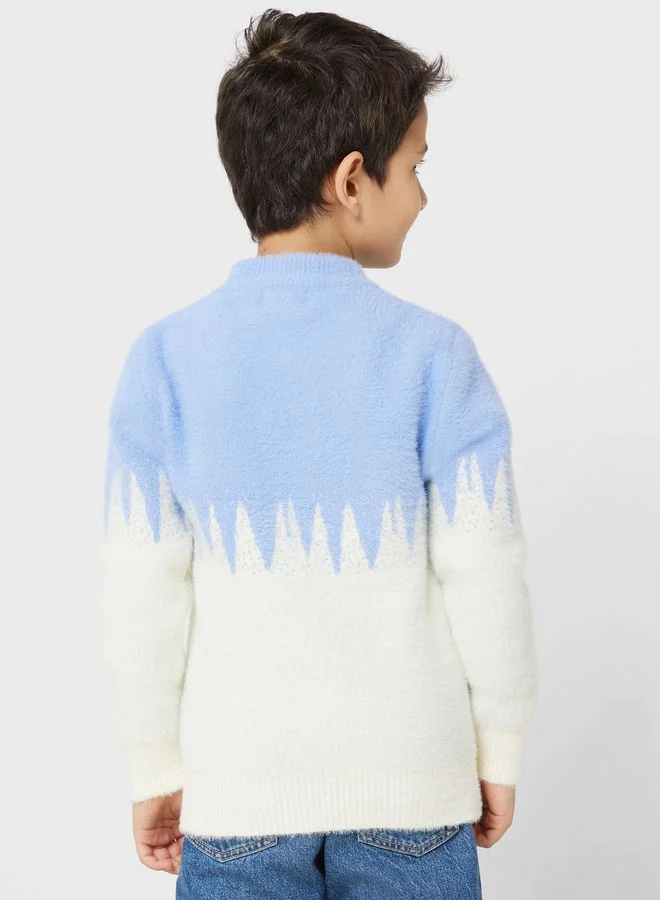 Pinata Boys Crew Neck Colorblock Sweater