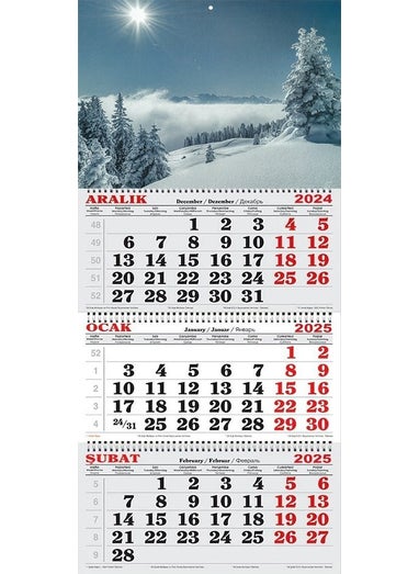 GENC DIJITAL BASKI GENC DIGITAL PRINTING 2025 Sailor Calendar----Winter Sun 