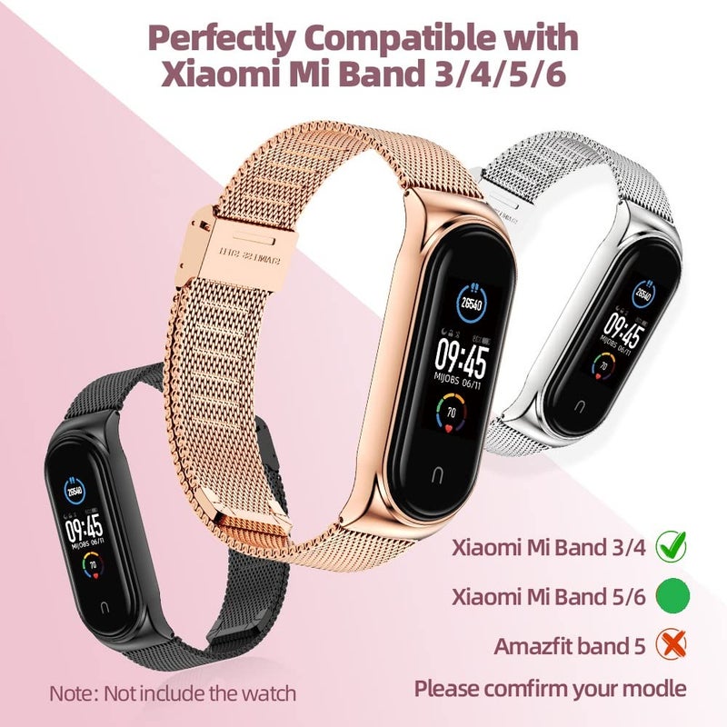 MIJOBS Strap for Xiaomi Mi Band 7 Mi Band 6 Mi Band 5 Breathable Replacement Strap for Band 4/Mi Band 3 Smart Band Watch Strap Wristband Bracelet for Women Men - Image 2
