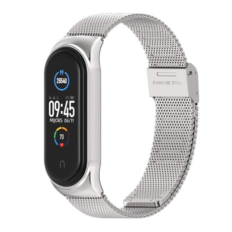 MIJOBS Strap for Xiaomi Mi Band 7 Mi Band 6 Mi Band 5 Breathable Replacement Strap for Band 4/Mi Band 3 Smart Band Watch Strap Wristband Bracelet for Women Men - Image 1