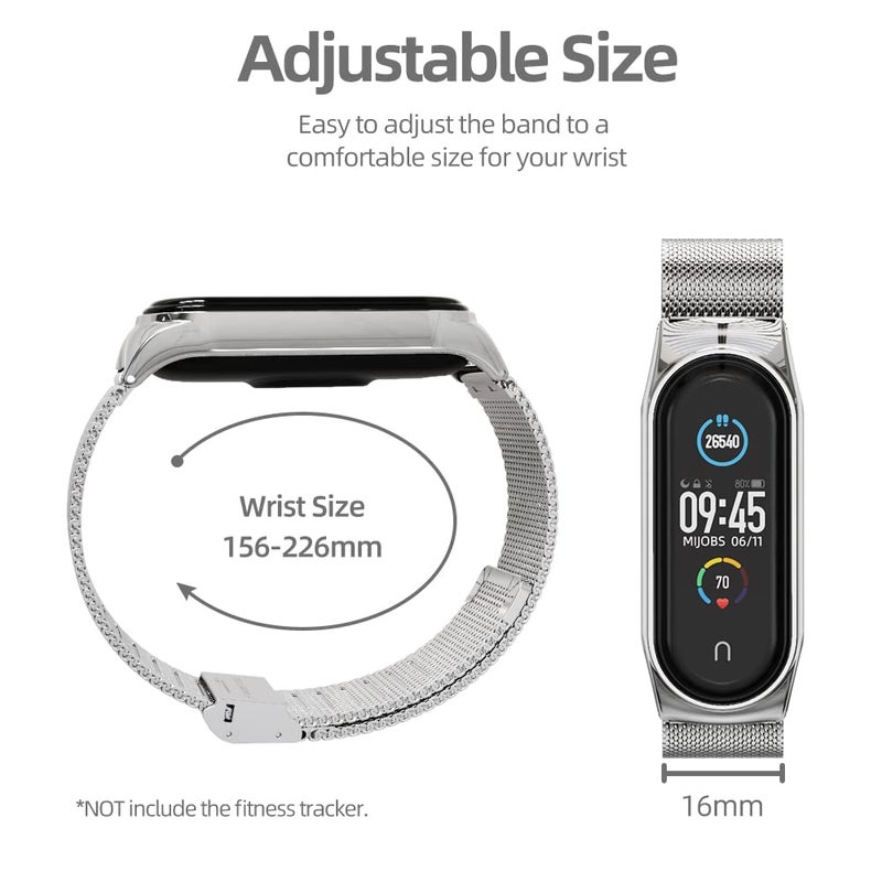 MIJOBS Strap for Xiaomi Mi Band 7 Mi Band 6 Mi Band 5 Breathable Replacement Strap for Band 4/Mi Band 3 Smart Band Watch Strap Wristband Bracelet for Women Men - Image 5