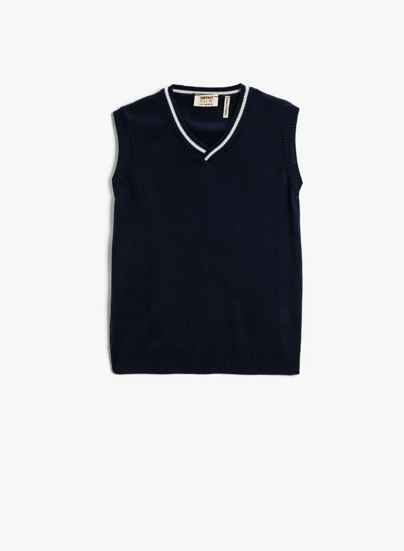 كوتون V Neck Vest