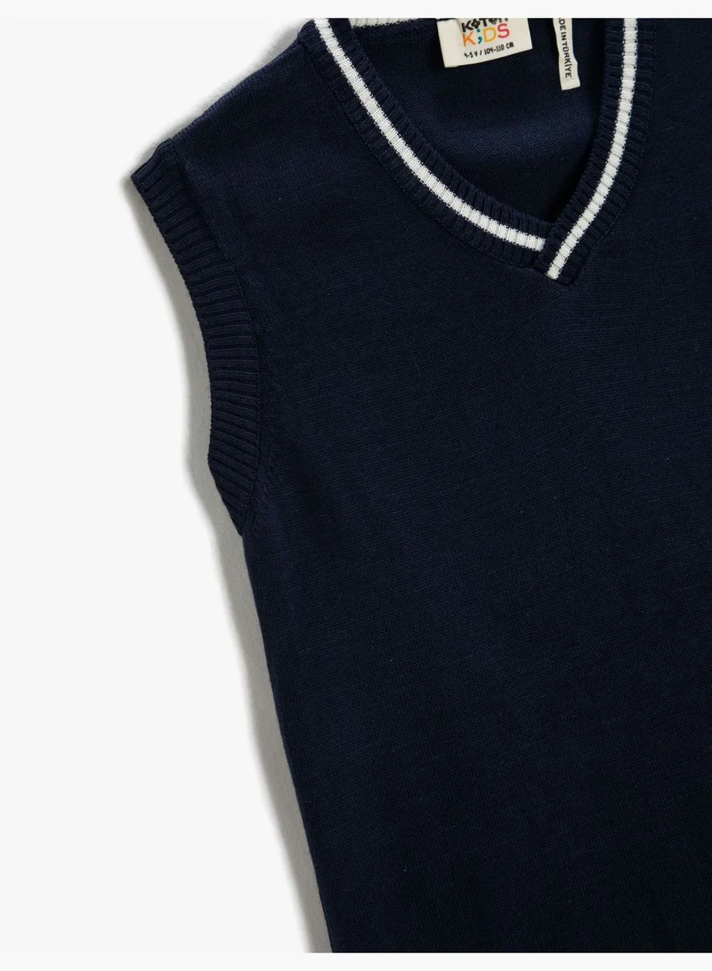كوتون V Neck Vest