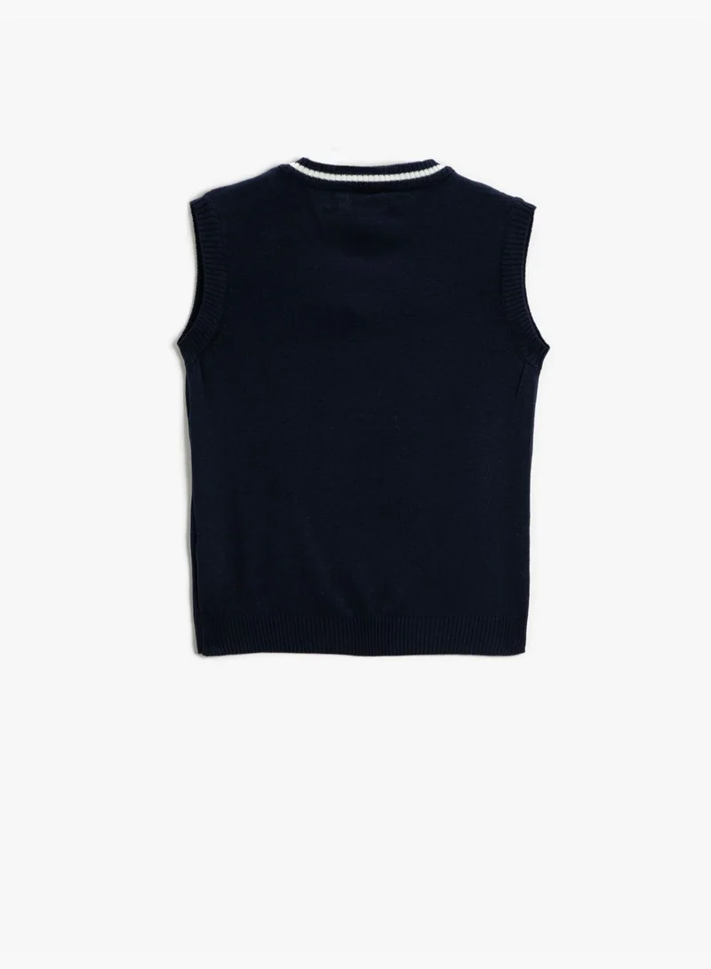 كوتون V Neck Vest