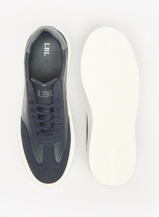 LBL by Shoexpress Men's Colourblock Sneakers with Lace-Up Closure - Image 2