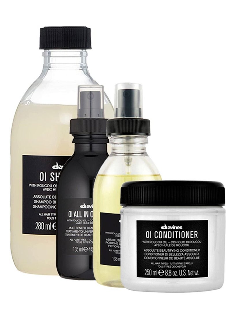 Davines OI Shampoo, OI All In One Milk, OI Oil & OI Conditioner 800ml  - Image 1