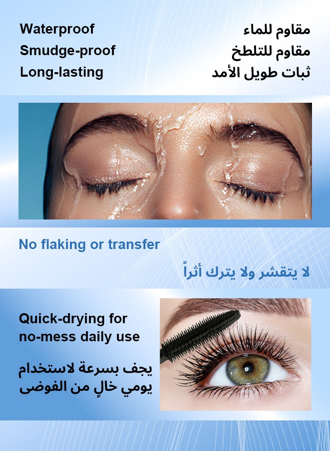 بي أو بي ماسكارا BOB® لإطالة الرموش ومقاومة للماء – لا تلطخ، تركيبة رفيعة ومجعدة لحجم طبيعي يومي - Image 4