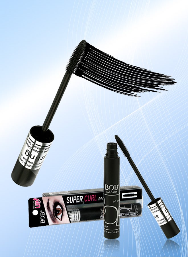 بي أو بي ماسكارا BOB® لإطالة الرموش ومقاومة للماء – لا تلطخ، تركيبة رفيعة ومجعدة لحجم طبيعي يومي - Image 2