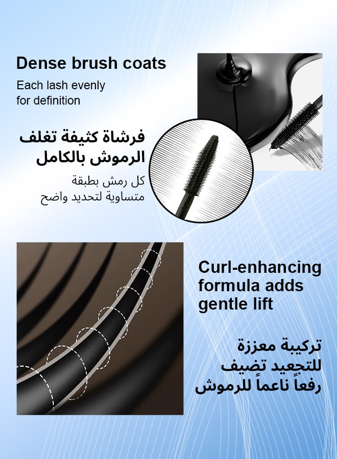 بي أو بي ماسكارا BOB® لإطالة الرموش ومقاومة للماء – لا تلطخ، تركيبة رفيعة ومجعدة لحجم طبيعي يومي - Image 5