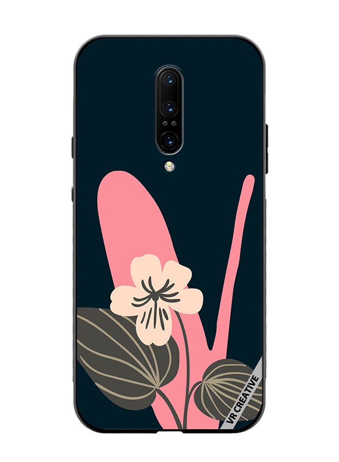 VR CREATIVE Protective Case Cover For OnePlus 7 Pro Alphabet V Design Multicolour - Image 1