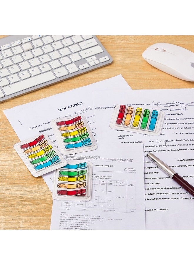 تيلينغ 2000 قطعة/ 20 عبوة، علامة هنا، علامات تبويب التاريخ، علامة هنا، ملصقات تسجيل التاريخ، 5 ألوان مع موزع سهم علم علامة هنا علامات التبويب مع موزع سهل النشر لورق كتب كاتب العدل (نمط لطيف) - Image 3