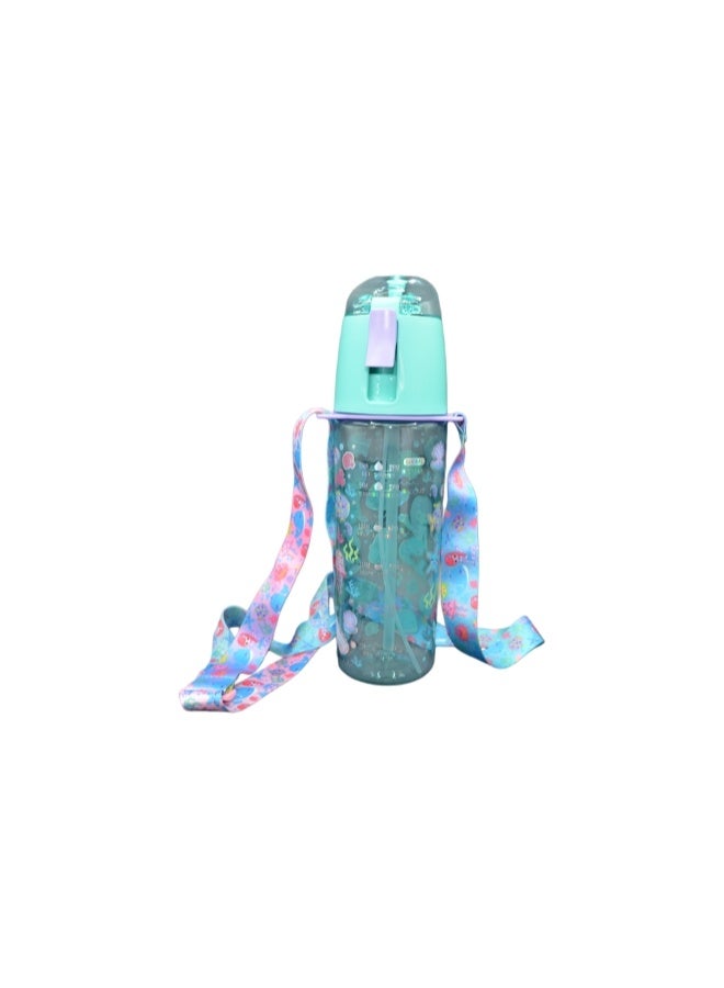 Five dream house 580ml Kids Spray Water Bottle, School Water Spray Bottle with Mermaid Print, Cooling Spray Bottle for Kids with Quick Dry Shoulder Strap, Kids Mist Bottle, 2 in 1 Drinking & Misting Water Bottle for School Outdoor Sports - Image 2