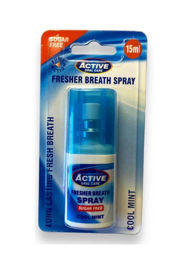 BEAUTY FORMULAS FRESHER BREATH SPRAY S/F COOL MINT 15ML