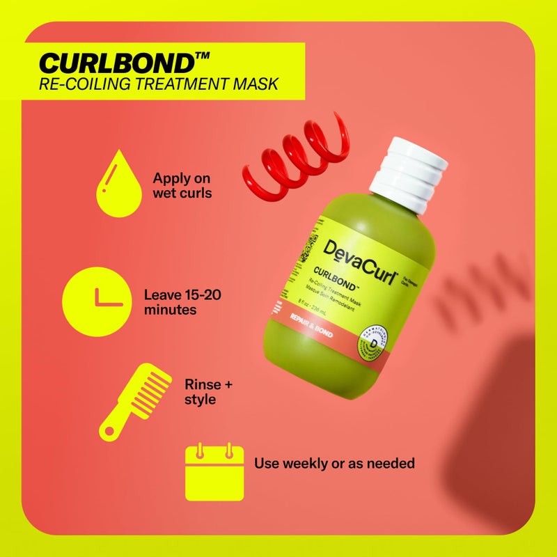 DevaCurl CurlBond Re-Coiling Treatment Mask, Cozy Getaway, 8 fl. oz. - Image 3