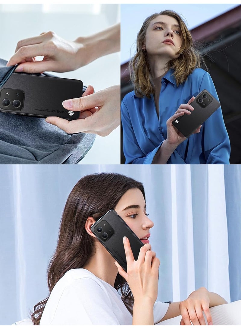 WRISTWISE Case Cover for Xiaomi Poco C85, Phone Protective Case,Anti-Drop,Shock-Absorbing,Comprehensive Protection,Leather PC Hard Cover,Protective Cover for  Xiaomi Poco C85(Black) - Image 5