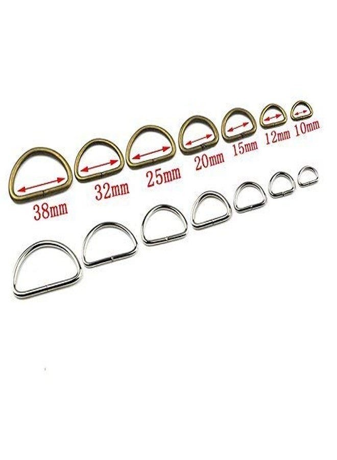 M Fabrics DIY Handmade Un-Welded Antique Silver Metal D Rings Connect Buckle for Leather Bags Garment Clothes Needlework Luggage, Purse Pack of 10 Pieces/Size - (Silver, 20mm) - Image 5