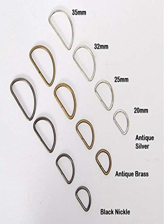 M Fabrics DIY Handmade Un-Welded Antique Silver Metal D Rings Connect Buckle for Leather Bags Garment Clothes Needlework Luggage, Purse Pack of 10 Pieces/Size - (Silver, 20mm) - Image 4