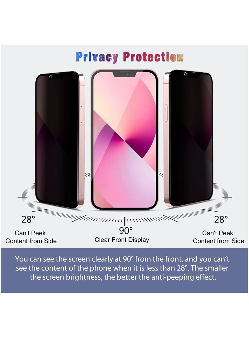 vesus iPhone 13 Pro Max privacy tempered glass [privacy protection, 9H hardness, scratch-resistant], anti-spy screen protector - Image 2