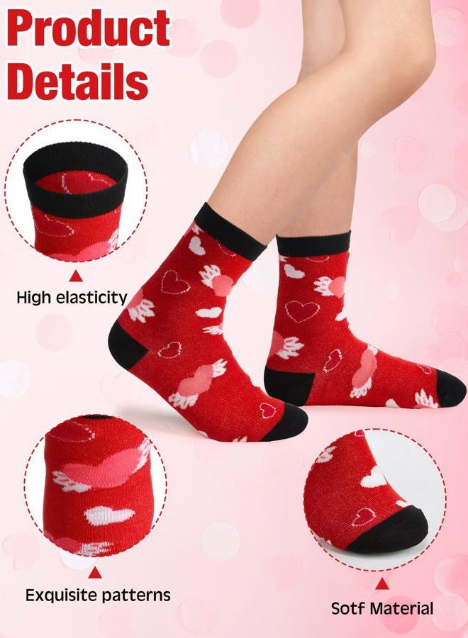 Shinymoon 24 Pairs Valentine's Day Heart Socks Colorful Valentine Socks Bulk Love Hearts Novelty Socks for Women Girls Gifts - Image 2