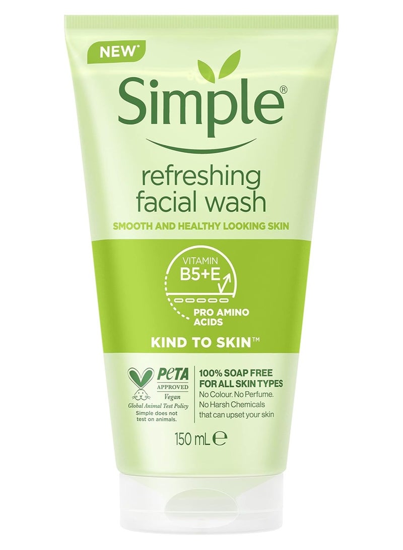 Simple Smooth And Healthy Looking Skin Refreshing Facial Wash Gel 150 ml - Image 1