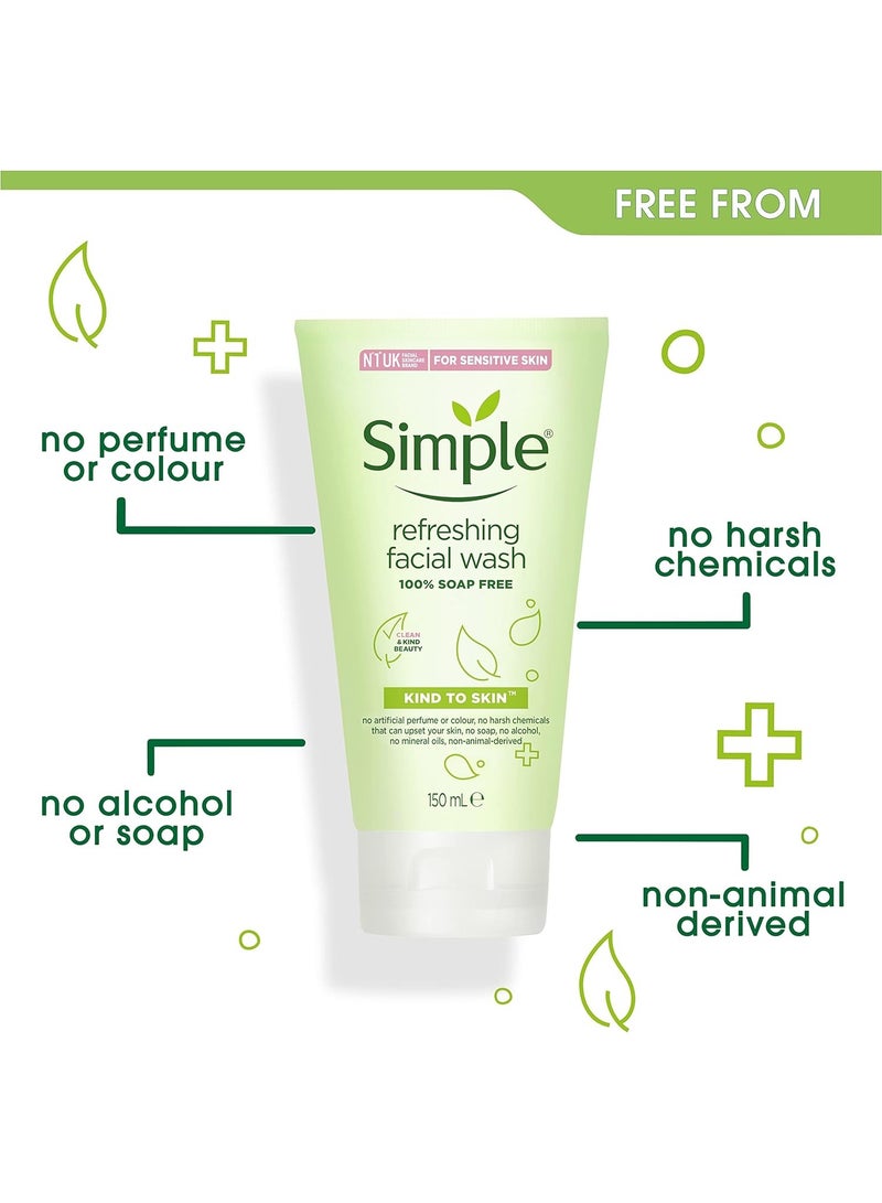 Simple Smooth And Healthy Looking Skin Refreshing Facial Wash Gel 150 ml - Image 4