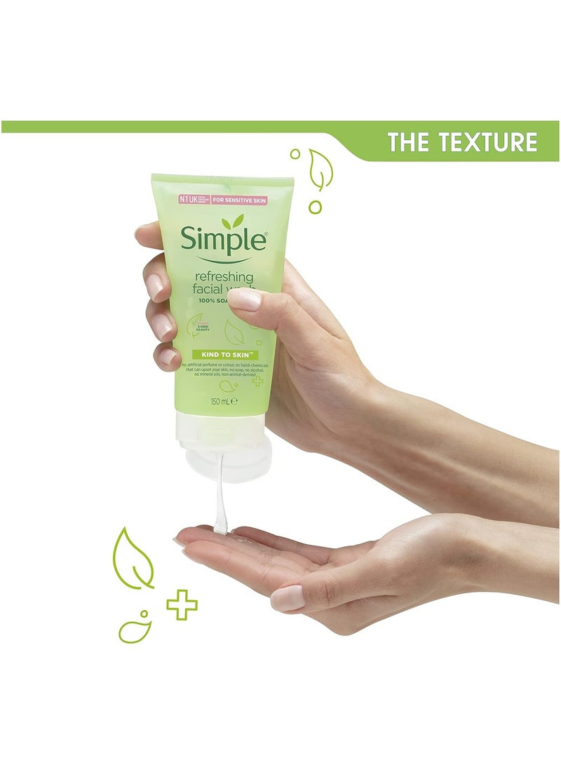 Simple Smooth And Healthy Looking Skin Refreshing Facial Wash Gel 150 ml - Image 3