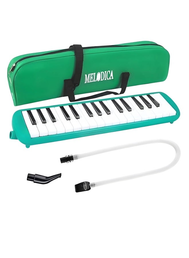 Melodica 32 Keys Mini Keyboard Piano Style Portable Wind Instrument with Mouthpiece , Extension Tube & Carry Case for Students Beginners Adults Kids - Image 1