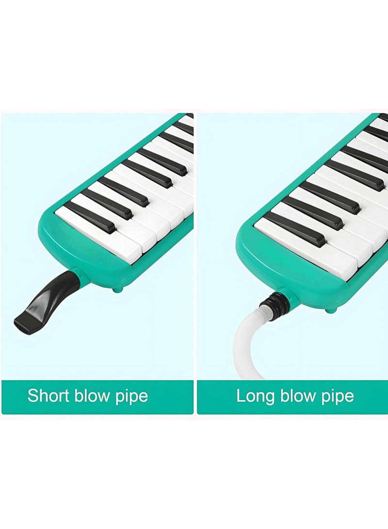 Melodica 32 Keys Mini Keyboard Piano Style Portable Wind Instrument with Mouthpiece , Extension Tube & Carry Case for Students Beginners Adults Kids - Image 2